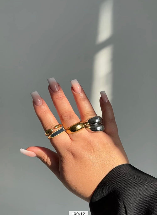 Oleada 18K Gold Plated "Amara" Extended Sizing Ring