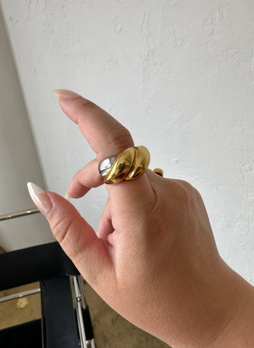 Oleada 18K Gold Plated "That Gworl" Extended Sizing Ring