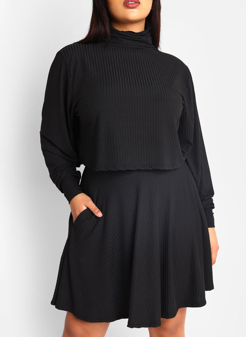 Jacqueline Ribbed Turtleneck Top