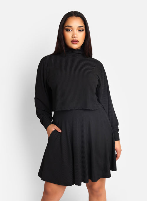 Jacqueline Ribbed Turtleneck Top