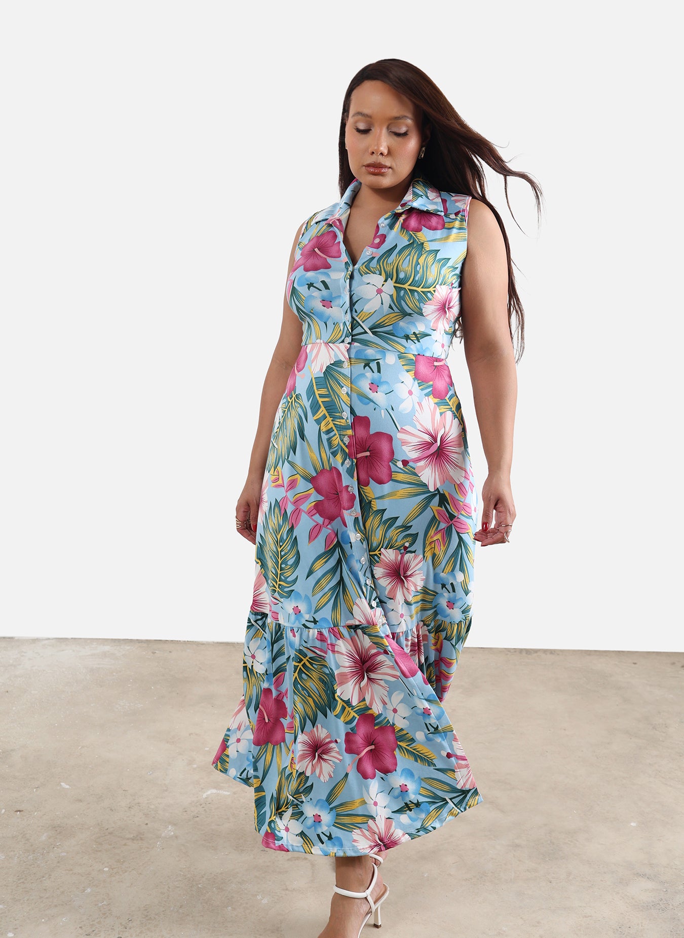 Lauren Floral Button Down Maxi Dress