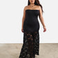 Layla Strapless Lace Hem Maxi Dress