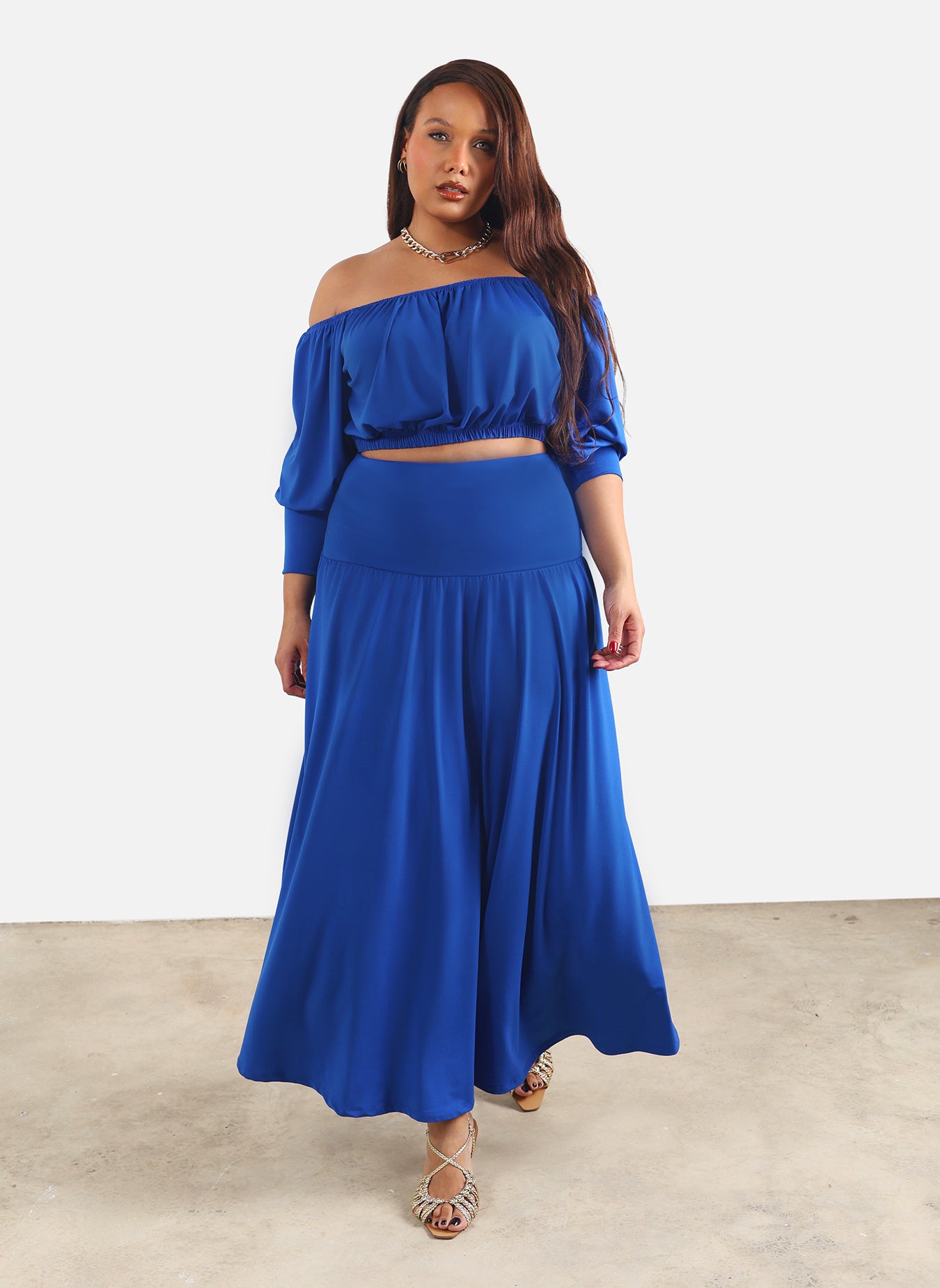 Leevy Over The Shoulder Crop Top