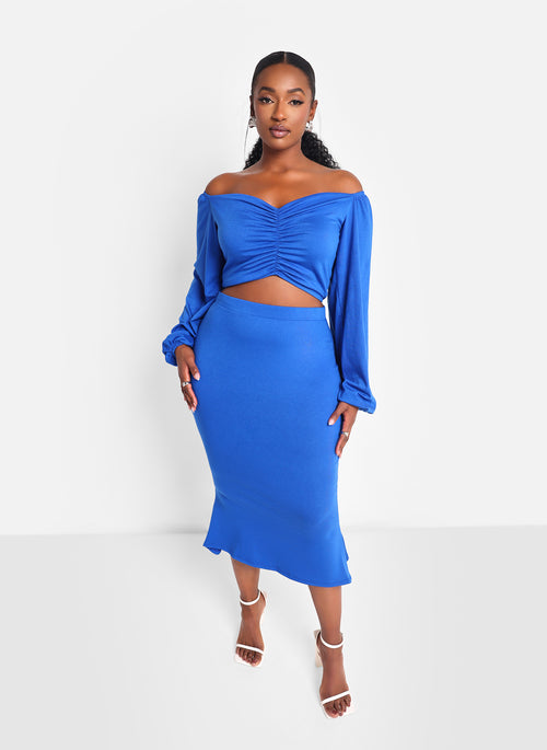 Lilah Puff Sleeve Peasant Crop Top