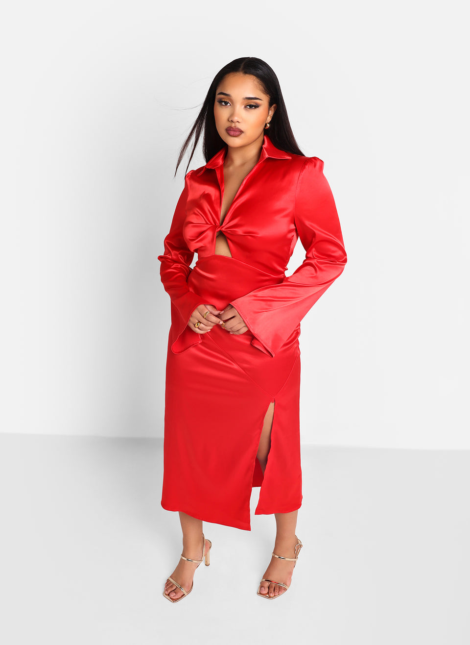 Plus Size Structured Off The Shoulder Puff Sleeve Mini Dress