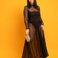 Lori Mesh Skater Maxi Dress w. Bodysuit