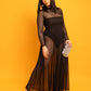 Lori Mesh Skater Maxi Dress w. Bodysuit