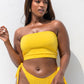 Essential Side Tie Bikini Swim Bottom - Yellow