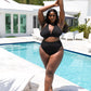 Essential High Waist Bikini Bottom - Black