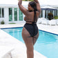 Essential High Waist Bikini Bottom - Black