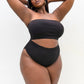 Essential High Waist Bikini Bottom - Black