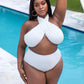 Island Babe Wrap Halter Swim Top - White