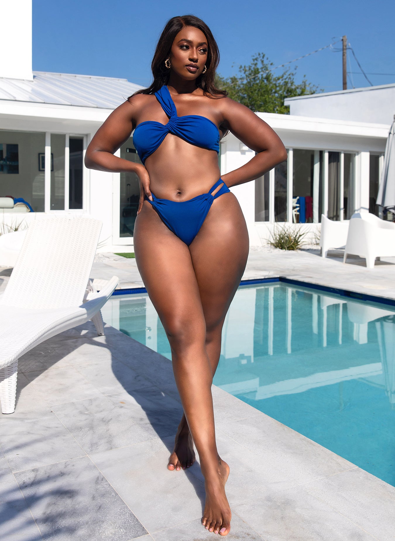 Nixie One REBDOLLS Swim Royal - Shoulder Blue – Top