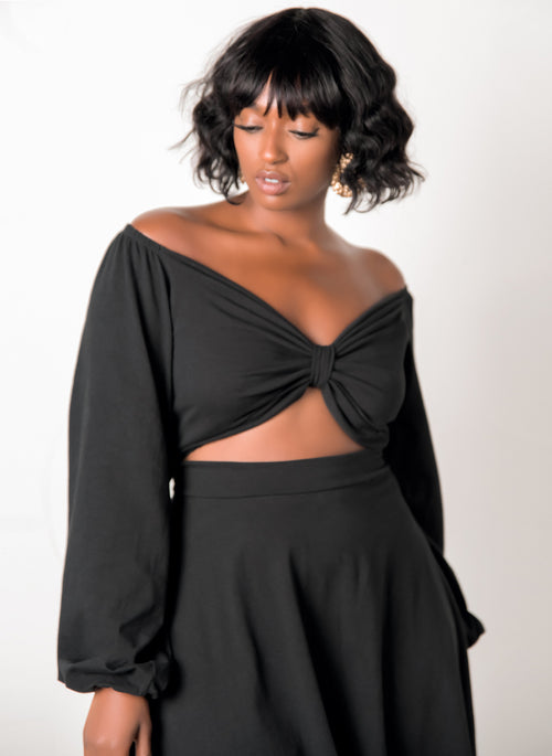 Puff Sleeve Skater Mini Dress