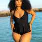 Heatwave Halter Peplum One Piece Swimsuit