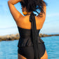 Heatwave Halter Peplum One Piece Swimsuit
