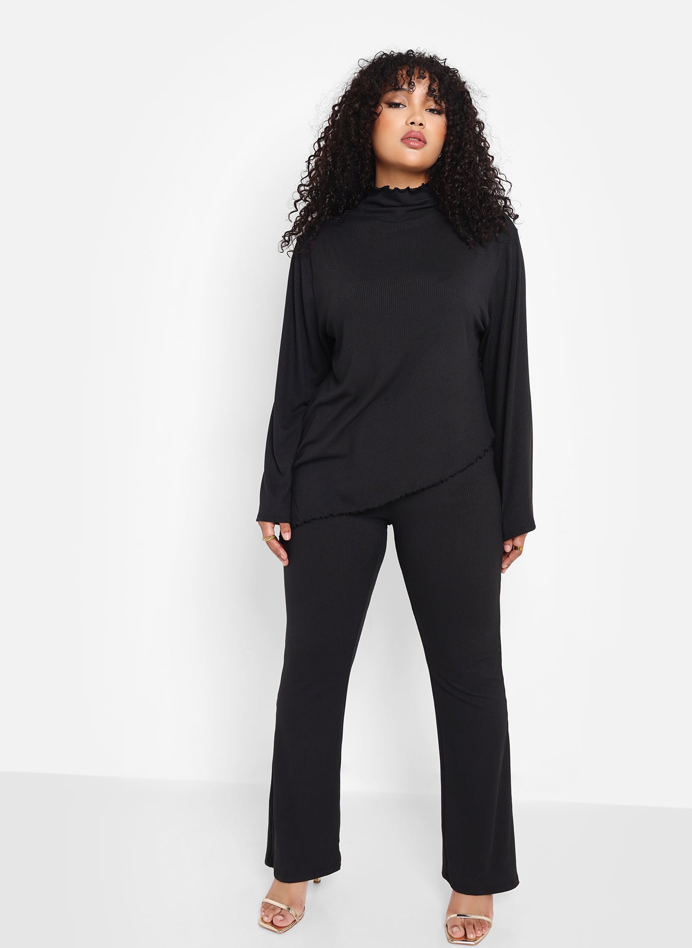 Maddie Ribbed Flare Leg Pants