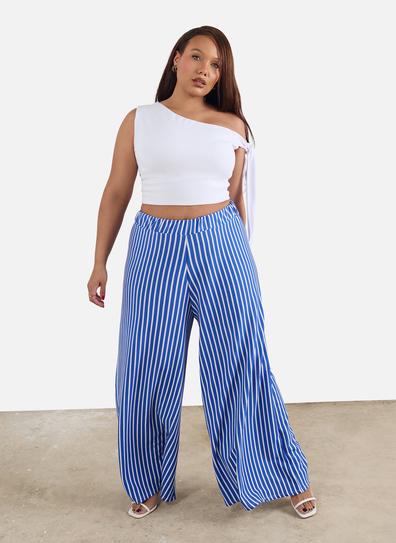 Mandee One Shoulder Tie Detail Top