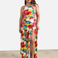 Maribel High Slit Floral Maxi Dress