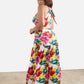 Maribel High Slit Floral Maxi Dress