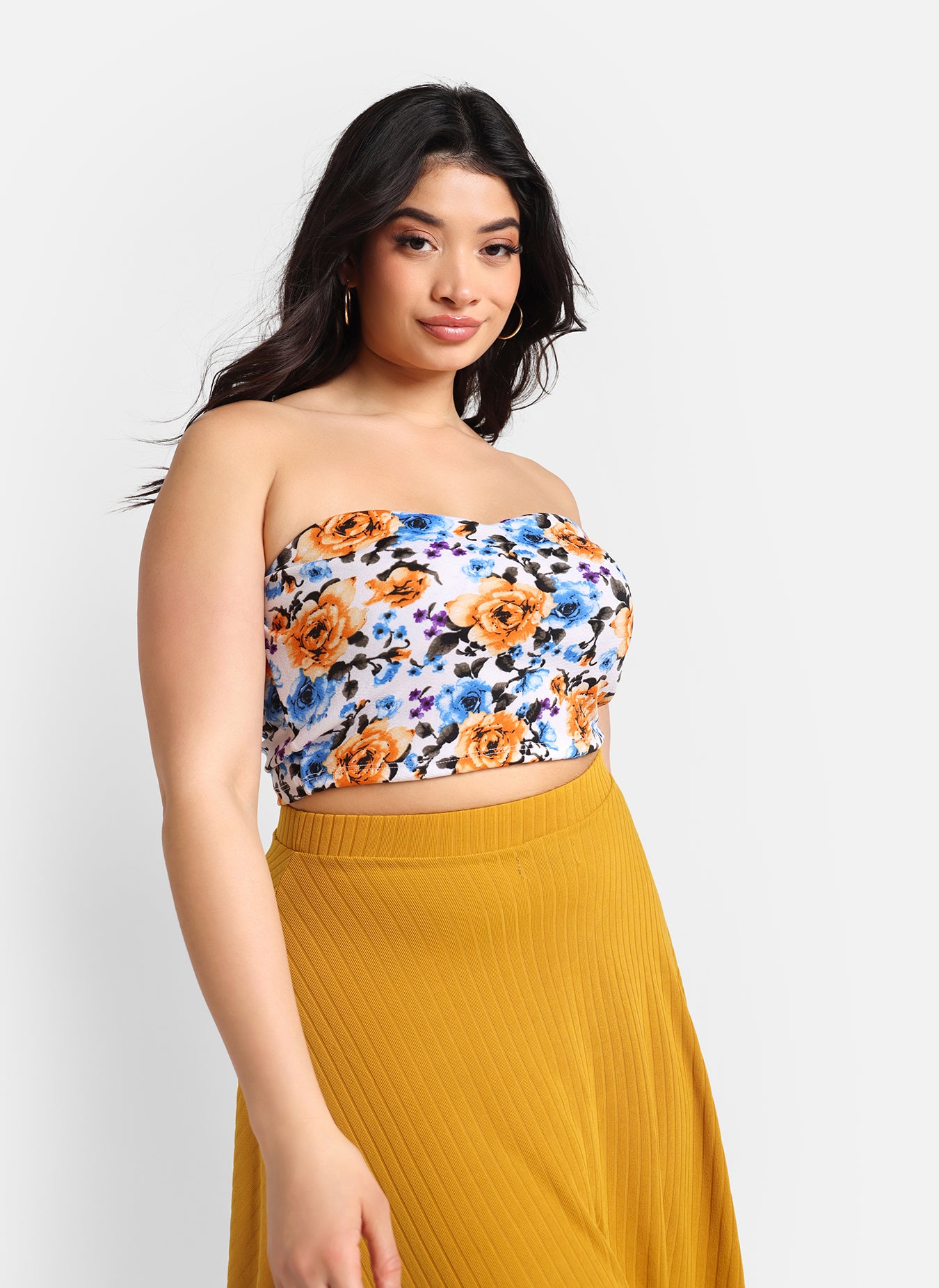 Molly Floral Sweetheart Crop Top