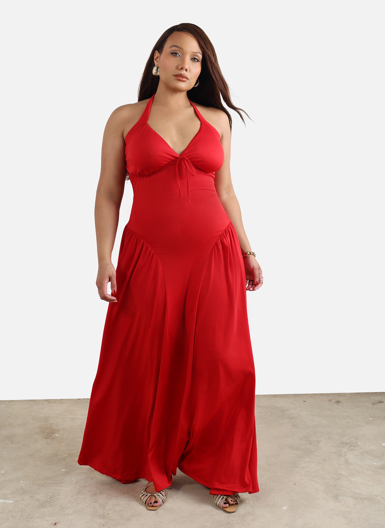 Mona Halter Princess Cut Maxi Dress