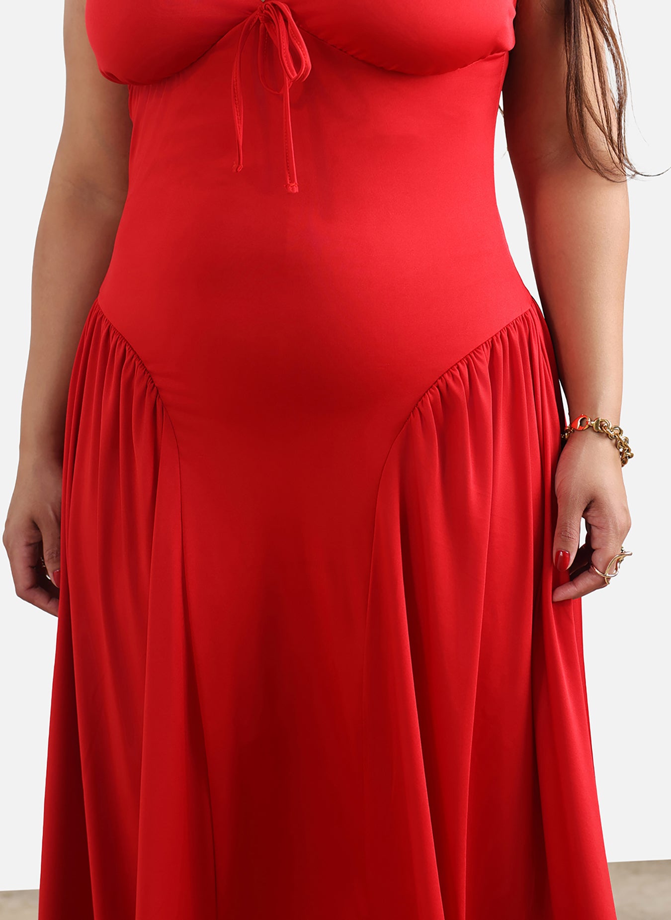 Mona Halter Princess Cut Maxi Dress