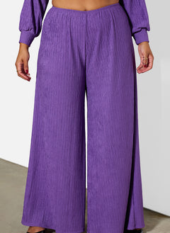 Nicole Textured Wide Leg Pants
