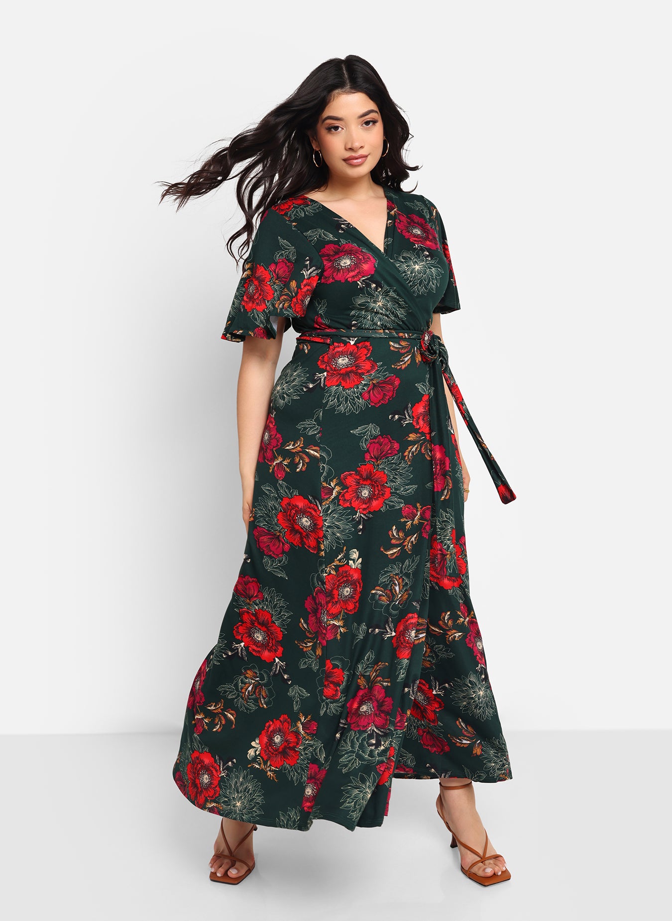 Nola Floral Maxi Wrap Dress