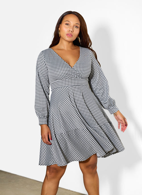 Piper Gingham Skater Knee-Length Dress