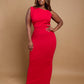 Paisley Knotted Bodycon Maxi Dress