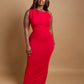 Paisley Knotted Bodycon Maxi Dress