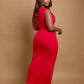 Paisley Knotted Bodycon Maxi Dress