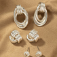 Trio Metal Knot and Hoop Earrings