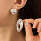 Trio Metal Knot and Hoop Earrings