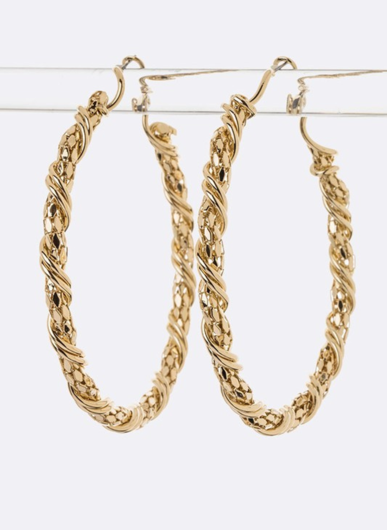 Twisted Chain Hoop Earrings