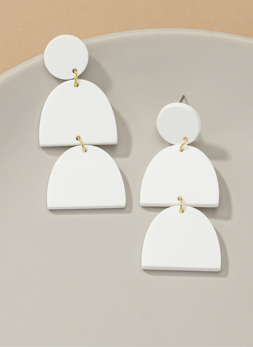 Geo Shape Drop Earrings