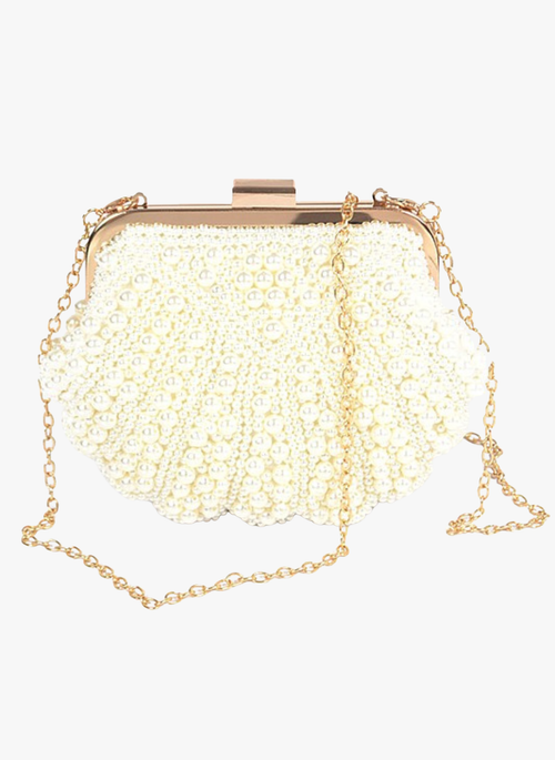 Faux Pearl Iconic Clutch Bag