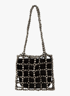 Metal Mesh and Bead Shoulder Bag