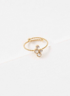 Crystal Bubble Adjustable Ring