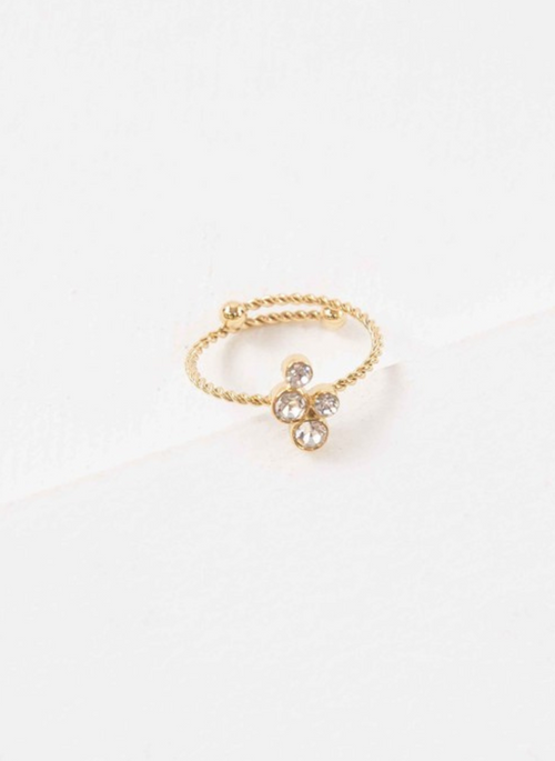 Crystal Bubble Adjustable Ring