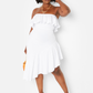 Ray of Sunshine Ruffled Sleeveless Dress - White