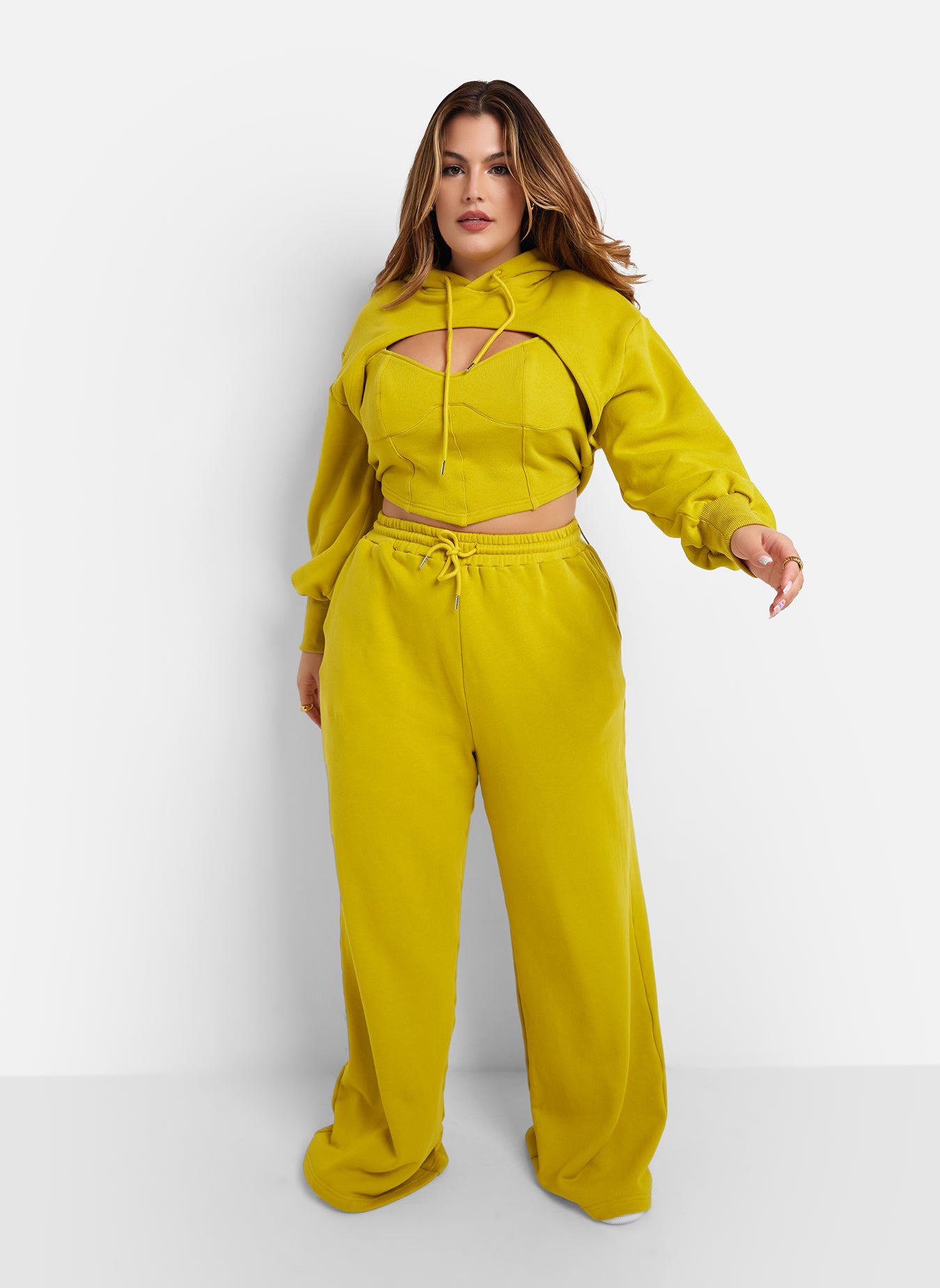 Real MVP Drawstring Wide Leg Sweatpants - Chartreuse – REBDOLLS