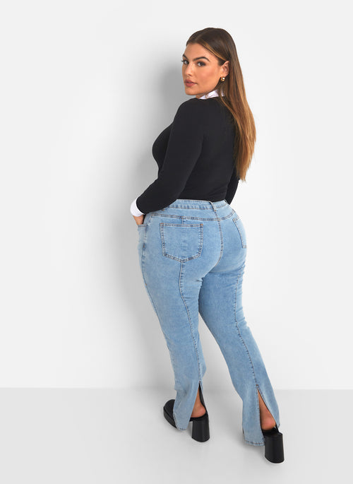 Riley Collared Long Sleeve Top - Black