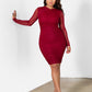 Riley Cross Over Neckline Bodycon Mini Dress