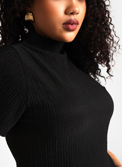 Rosie Textured Short Sleeve Wide Leg Jumpsuit