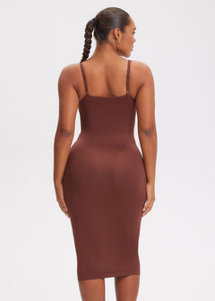 She Waisted SnatchedKnit Strappy Midi Dress