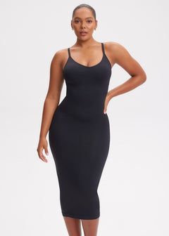 She Waisted SnatchedKnit Strappy Midi Dress