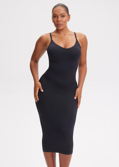 She Waisted SnatchedKnit Strappy Midi Dress