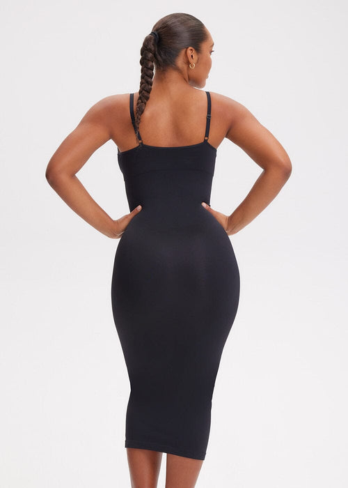 She Waisted SnatchedKnit Strappy Midi Dress